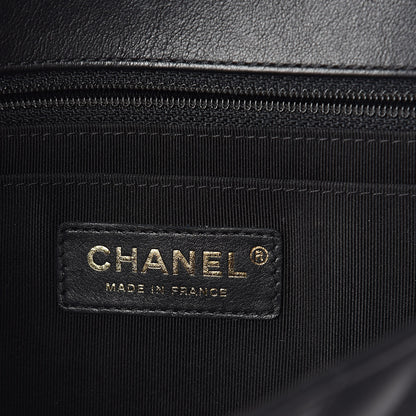 Chanel Calfskin Chevron Quilted Statement Flap Black 6 of 11