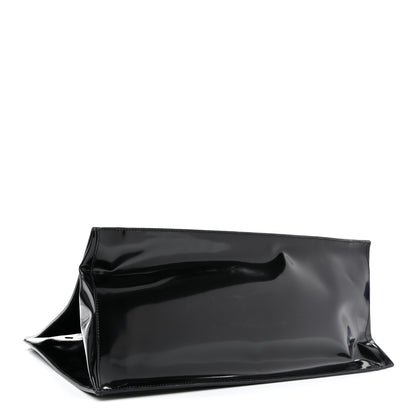 Saint Laurent Mesh Patent Rive Gauche Tote Black 6 of 21
