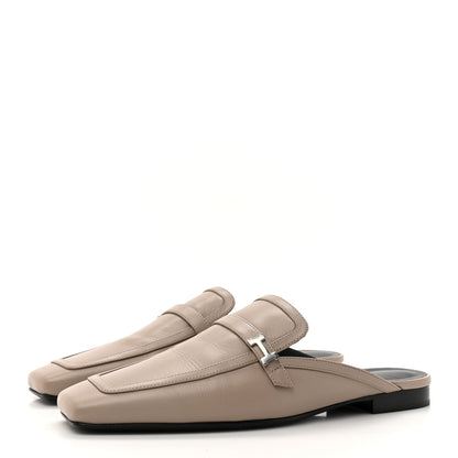 Hermes Goatskin Groupie Mules 40 Beige Mastic 4 of 10