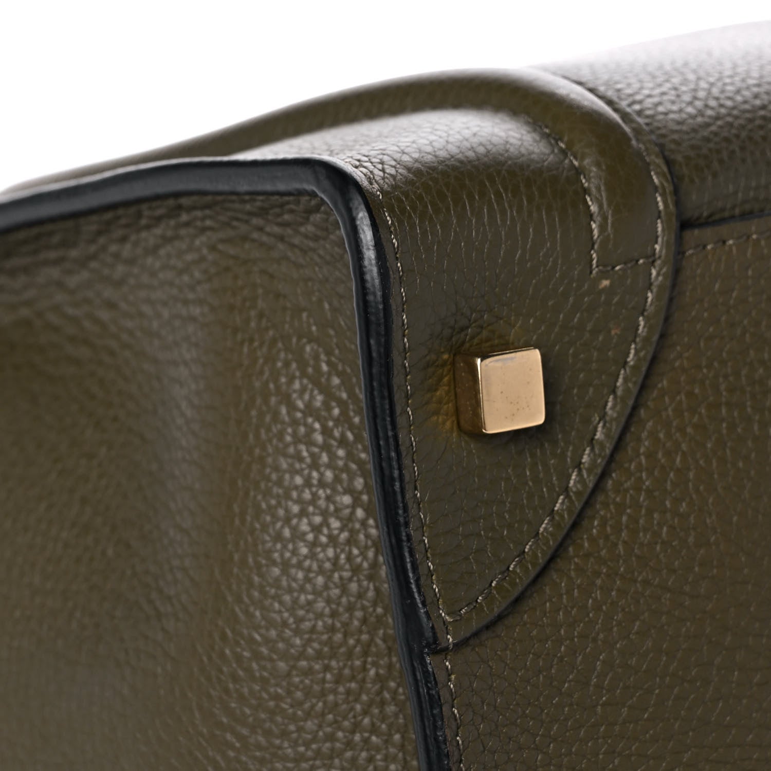 Celine Drummed Calfskin Mini Luggage Jungle 10 of 11