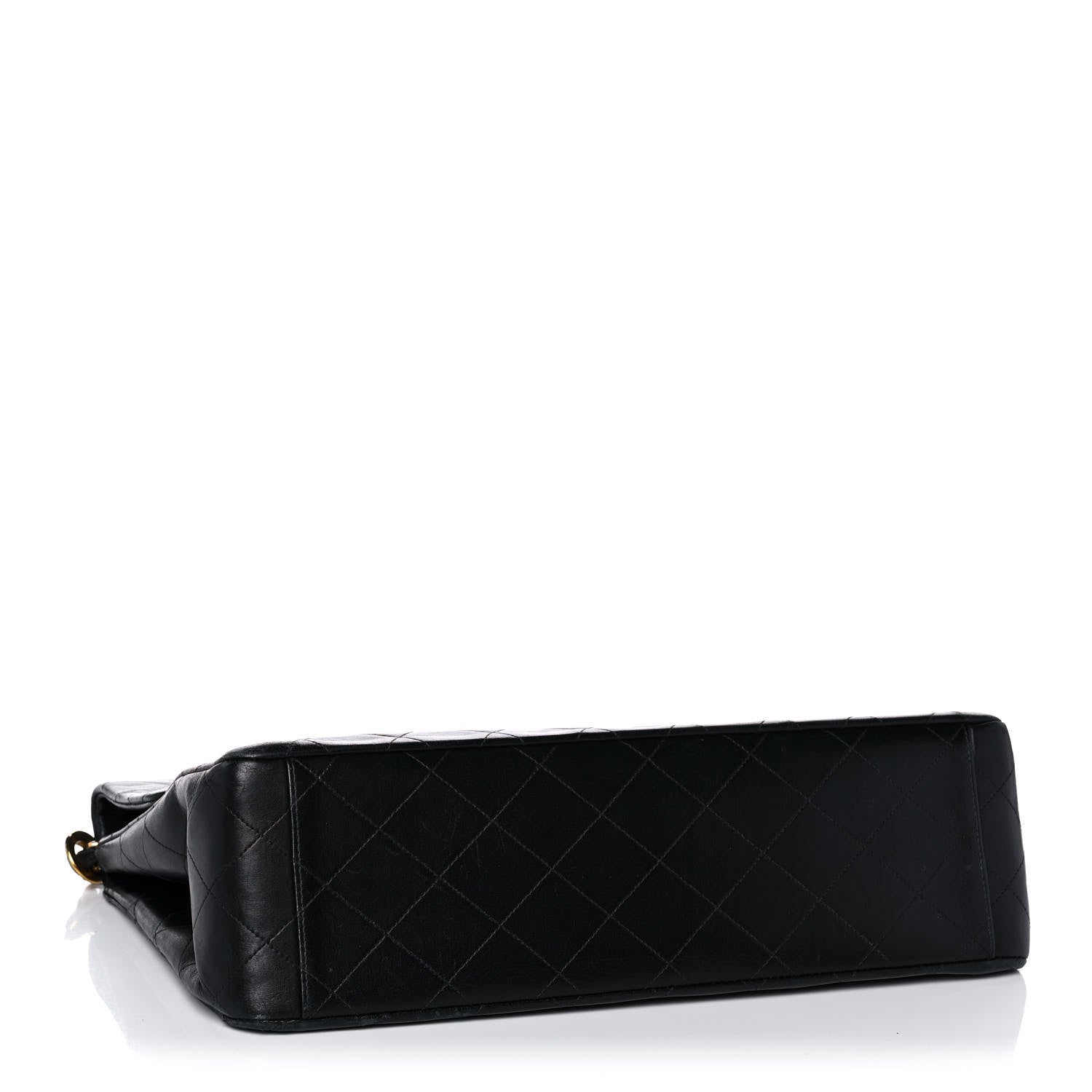Chanel Lambskin Quilted XL Jumbo Single Flap Black 4 of 17
