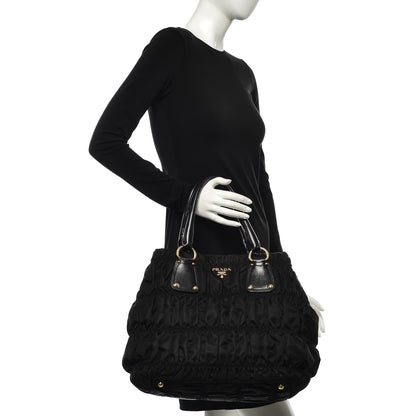 Prada Tessuto Nylon Gaufre Tote Nero Black 2 of 11