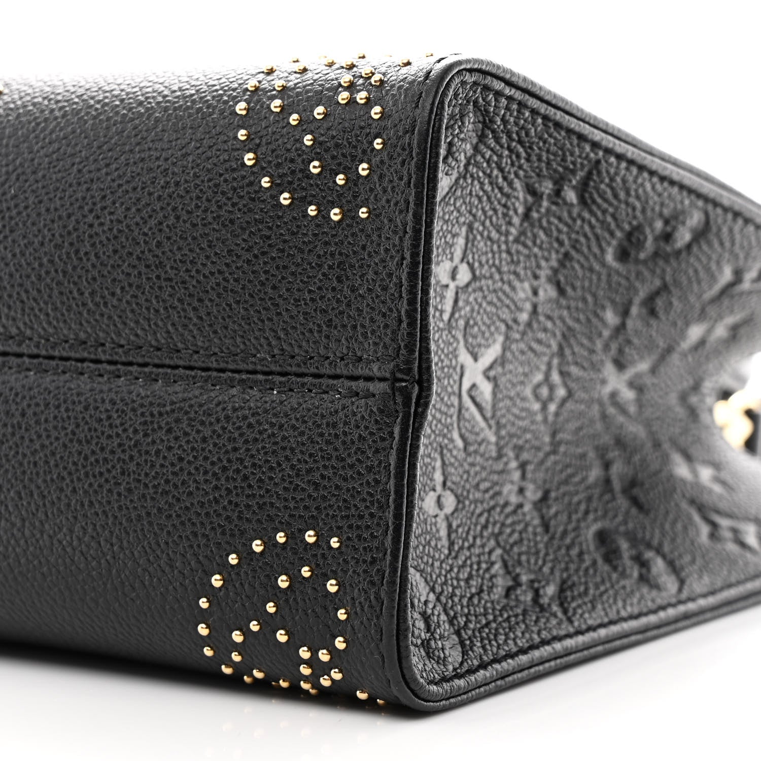 Louis Vuitton Grained Calfskin Studded Monogram Giant Onthego PM Black 9 of 10