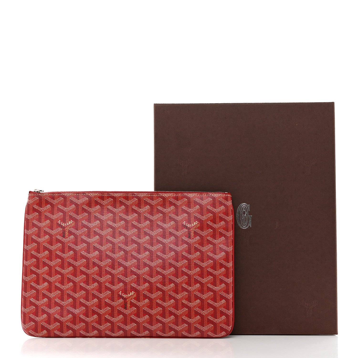 Goyard Goyardine Senat Pochette MM Red 9 of 9