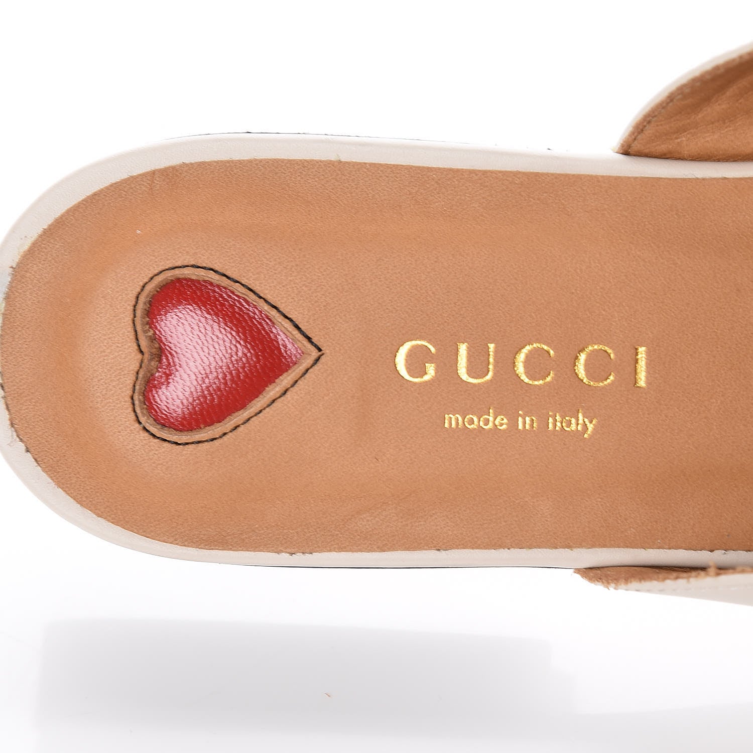 Gucci Calfskin Web Womens Peyton GG Slippers 35 Mystic White 9 of 11