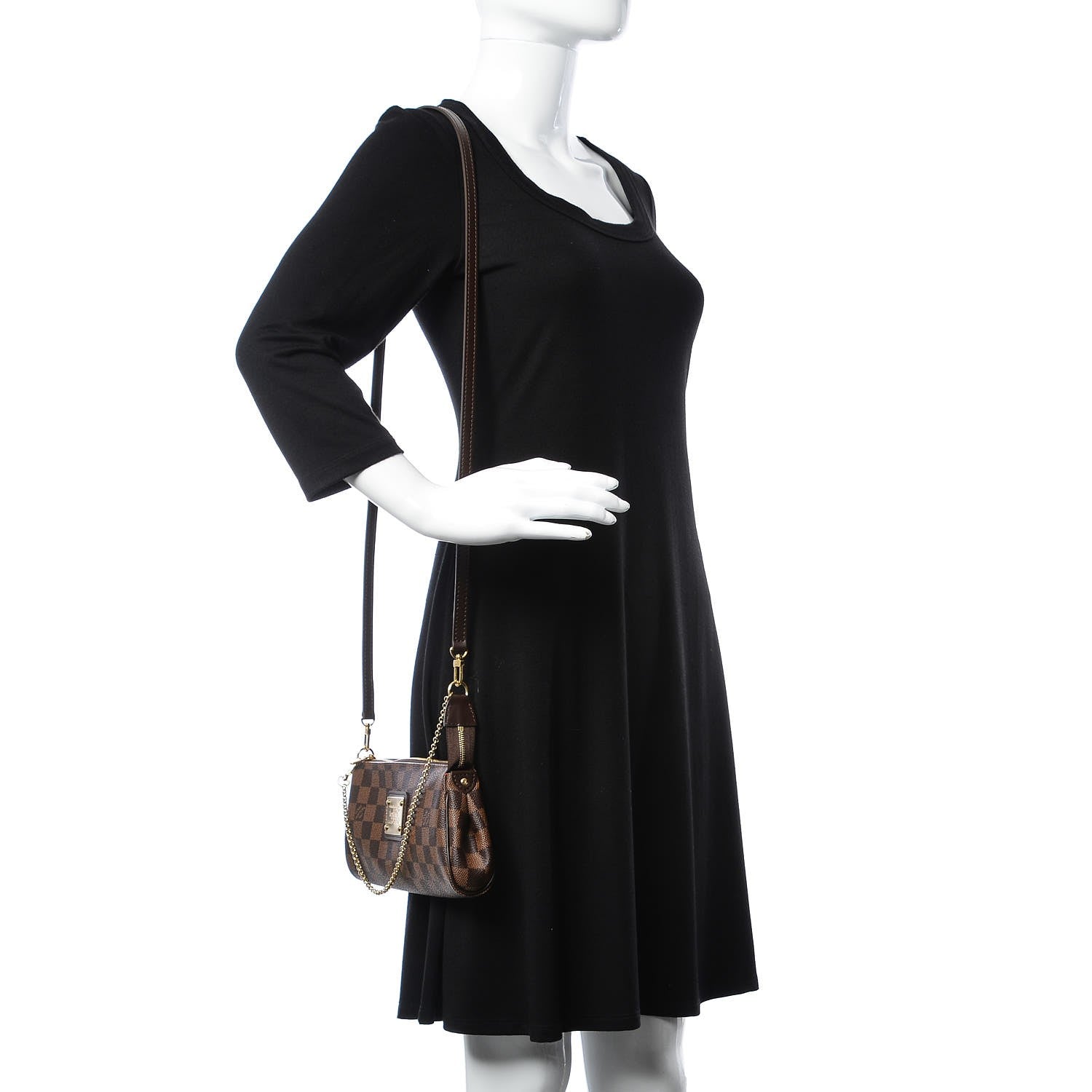 Louis Vuitton Damier Ebene Eva Clutch 2 of 7