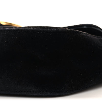 Gucci Velvet Matelasse Mini GG Marmont Shoulder Bag Black 10 of 13