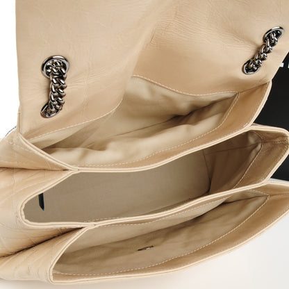 Chanel Aged Calfskin Quilted Supple Trapeze Flap Light Beige 5 of 8