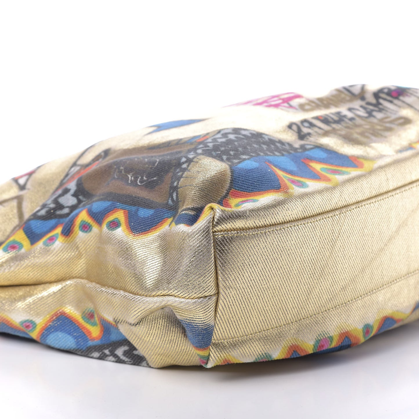 Graffiti Printed Canvas Street Spirit Tote Multicolor