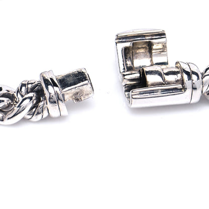 David Yurman Sterling Silver Diamond 7mm Petite Pave Curb Link Love ID Bracelet 5 of 6