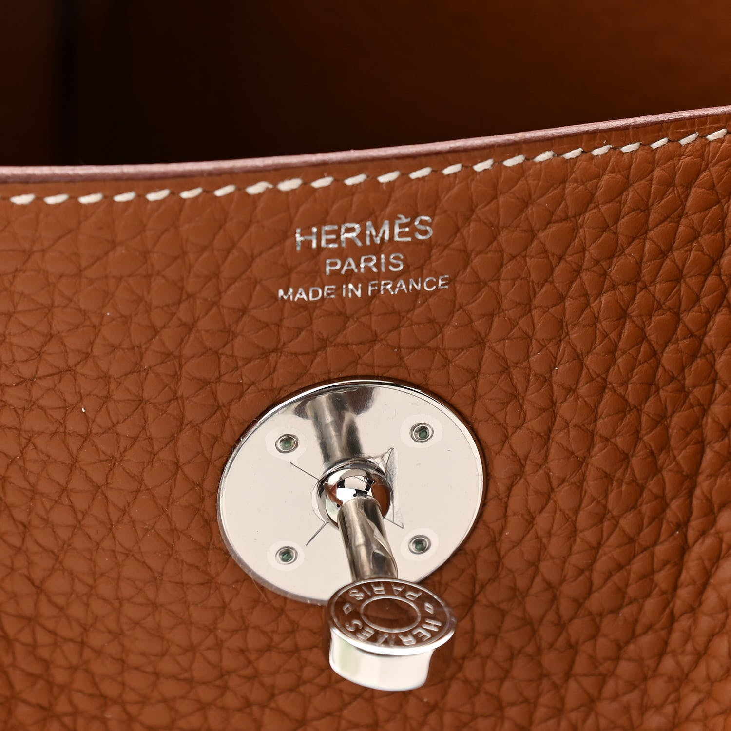 Hermes Taurillon Clemence Lindy 26 Gold 6 of 11