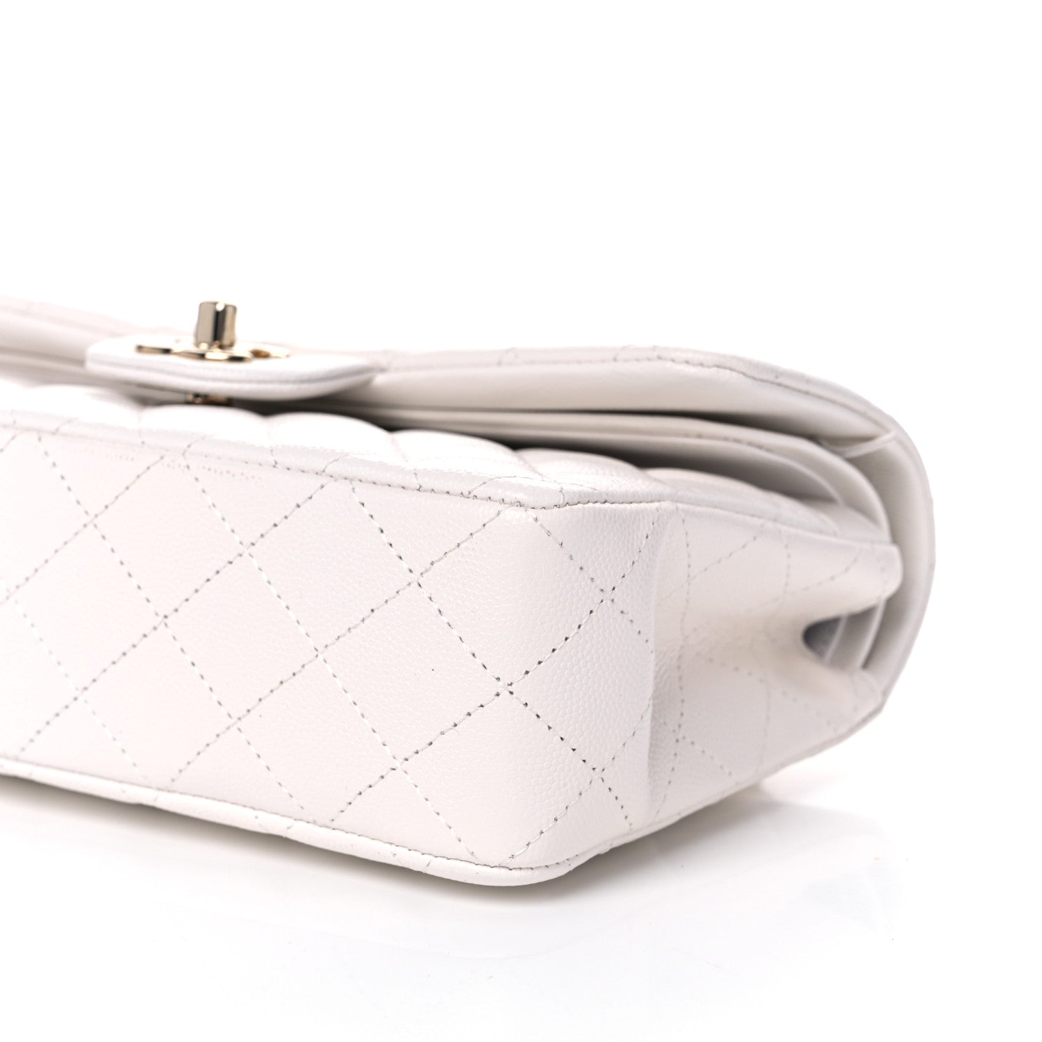 Chanel Caviar Quilted Small Double Flap White 10 of 10