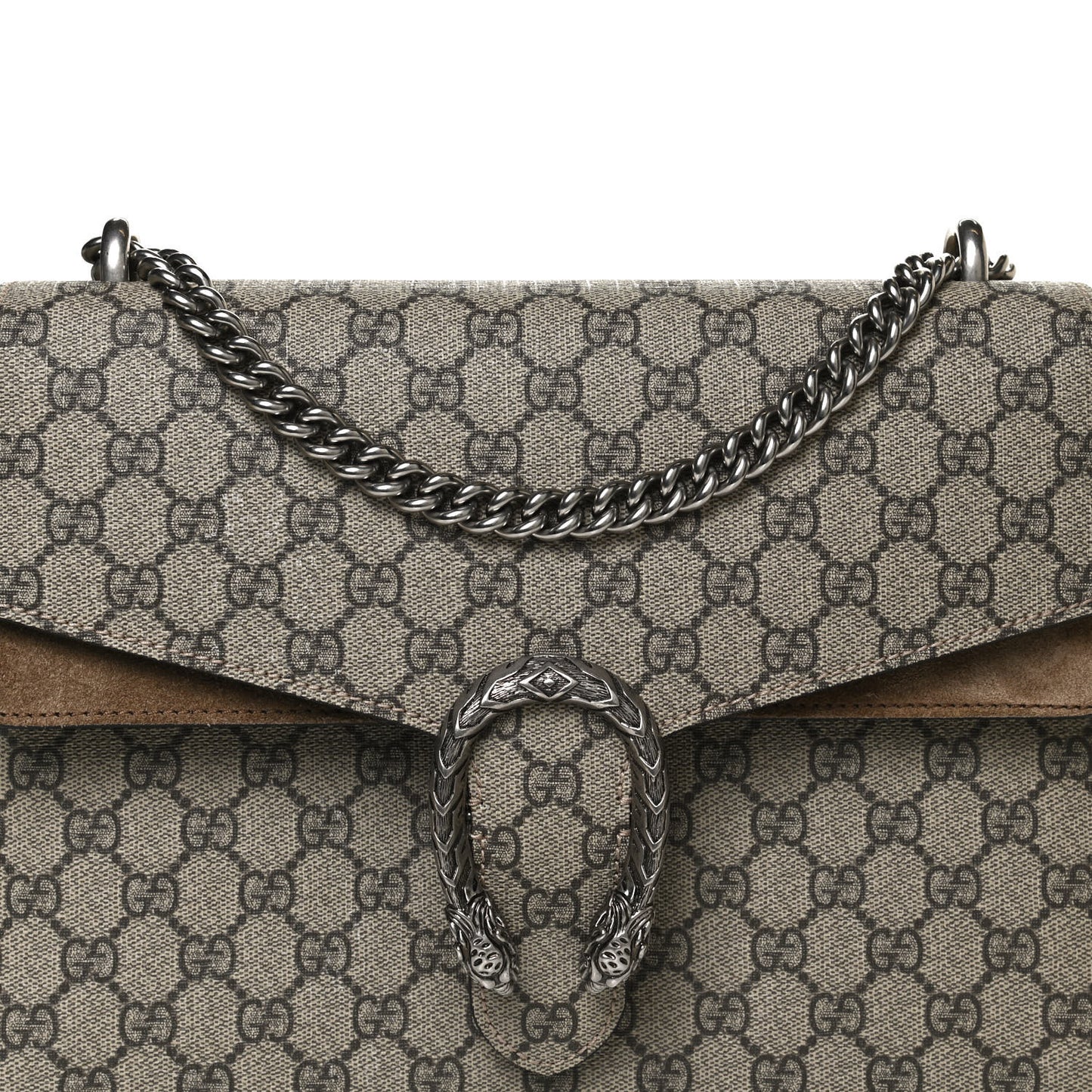 GG Supreme Monogram Medium Dionysus Shoulder Bag Taupe