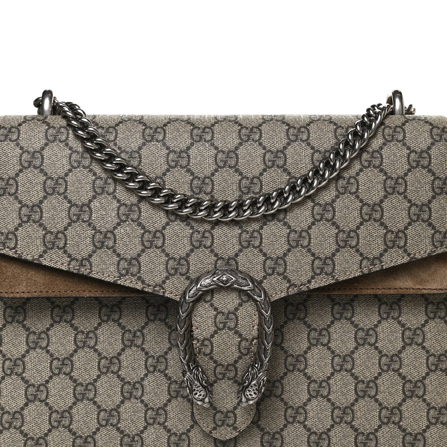 Gucci GG Supreme Monogram Medium Dionysus Shoulder Bag Taupe 9 of 11