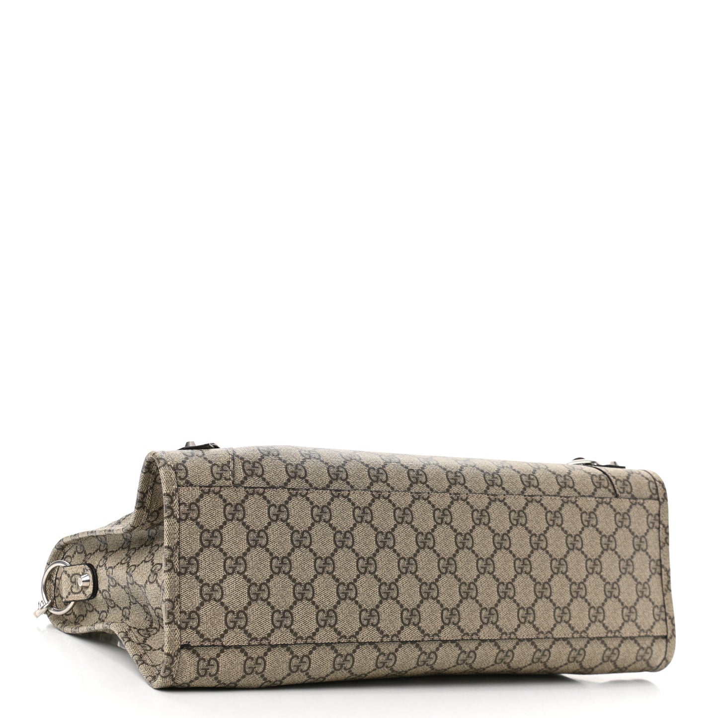 X GUCCI GG Supreme Monogram Neo Classic Silver Hardware City Beige Ebony