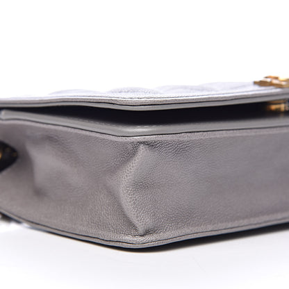 Chanel Caviar Quilted Boy Wallet On Chain WOC Grey 9 of 11