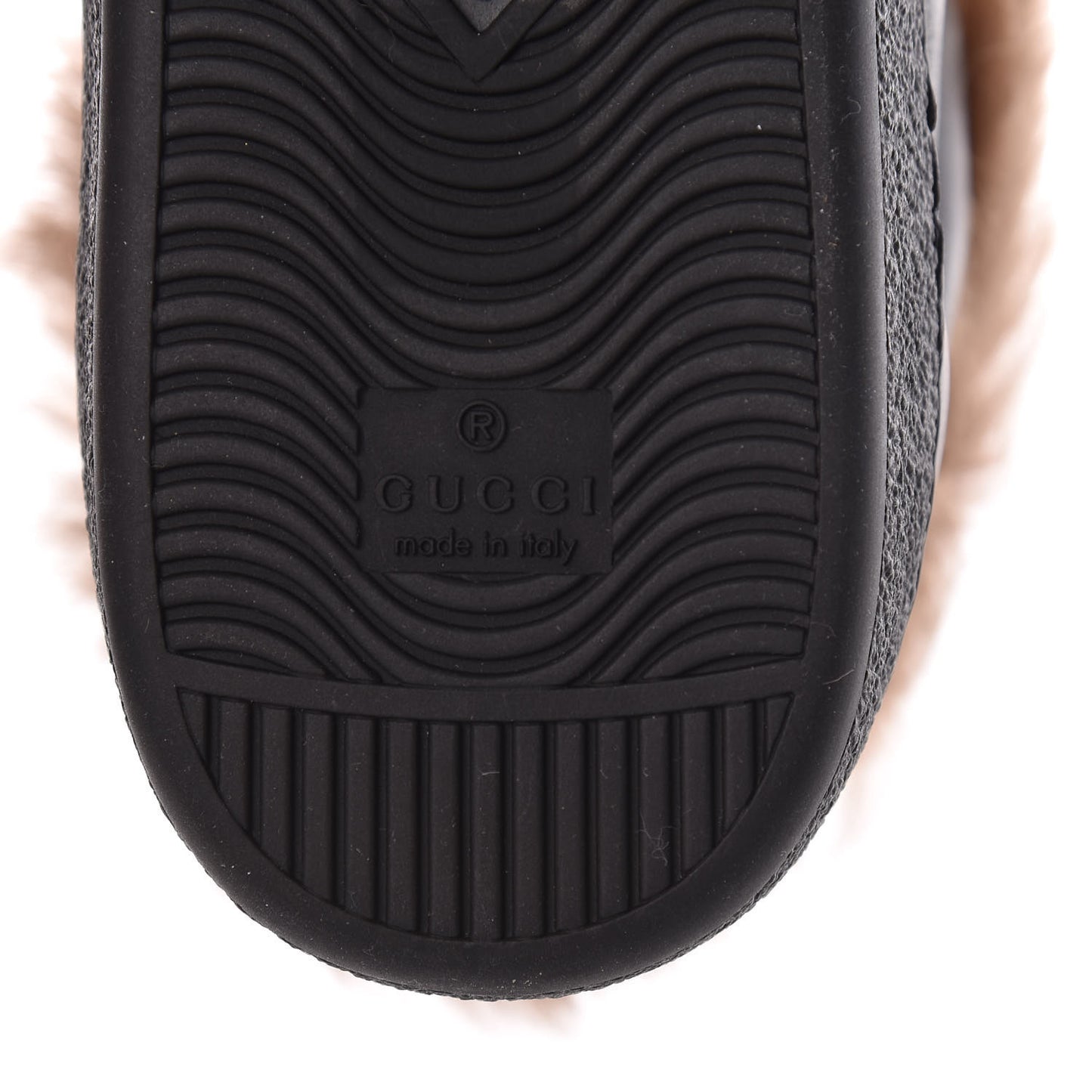 Calfskin Wool Web Bee Embroidered Mens Ace High Top Sneakers 6 Black