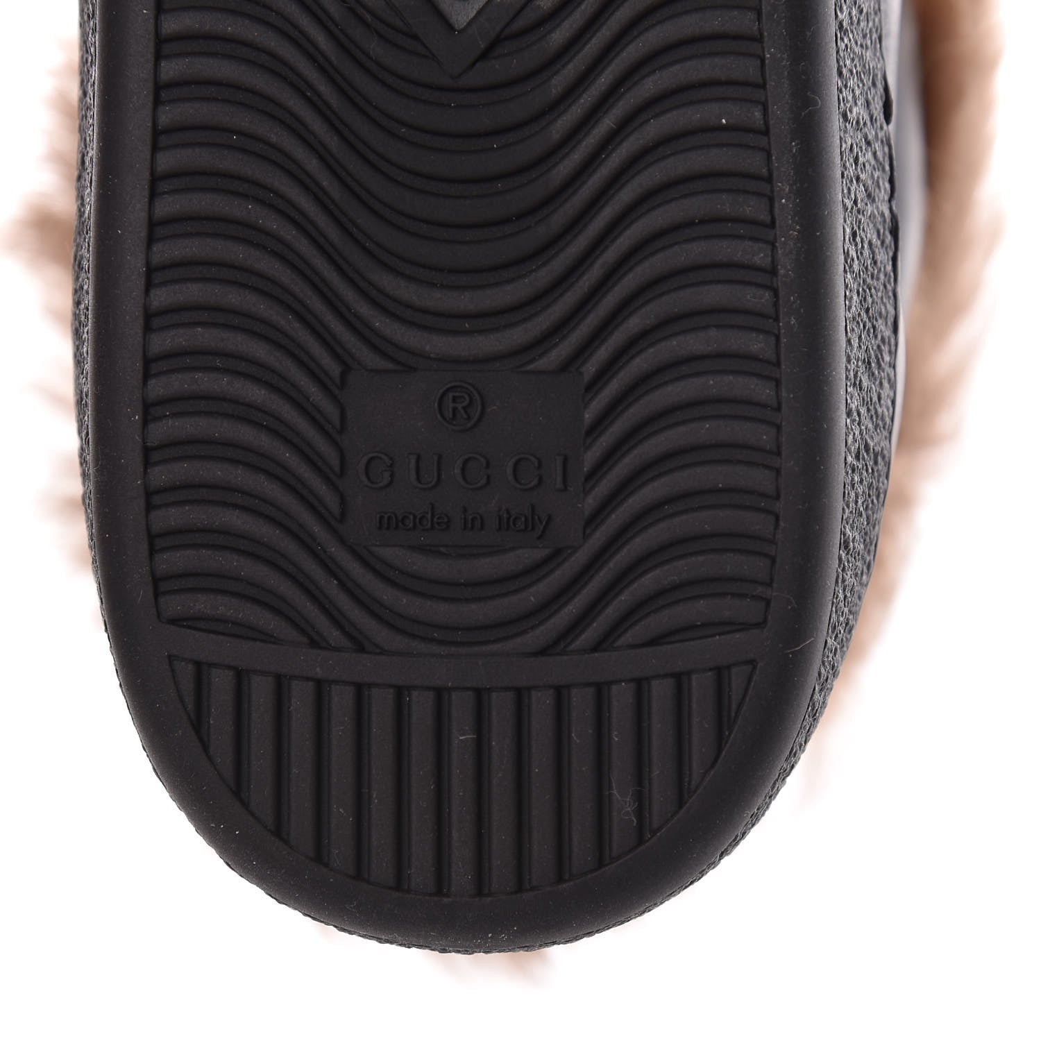 Gucci Calfskin Wool Web Bee Embroidered Mens Ace High Top Sneakers 6 Black 5 of 7