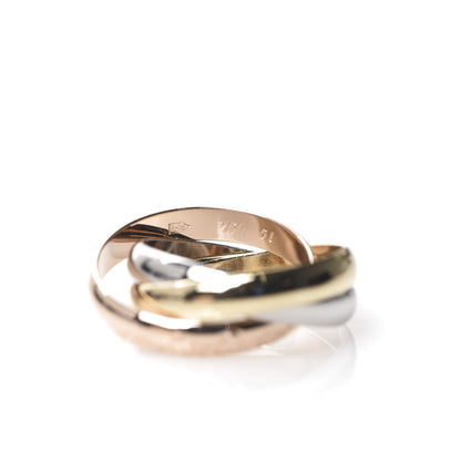 Cartier 18K Pink Yellow White Gold Classic Les Must De Trinity Ring 51 5.75 4 of 4