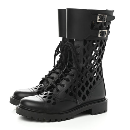 Christian Dior Matte Calfskin Womens D-Trap 30mm Tall Boots 39 Black 3 of 9