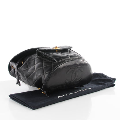 Chanel Lambskin Quilted Backpack Black 4 of 9