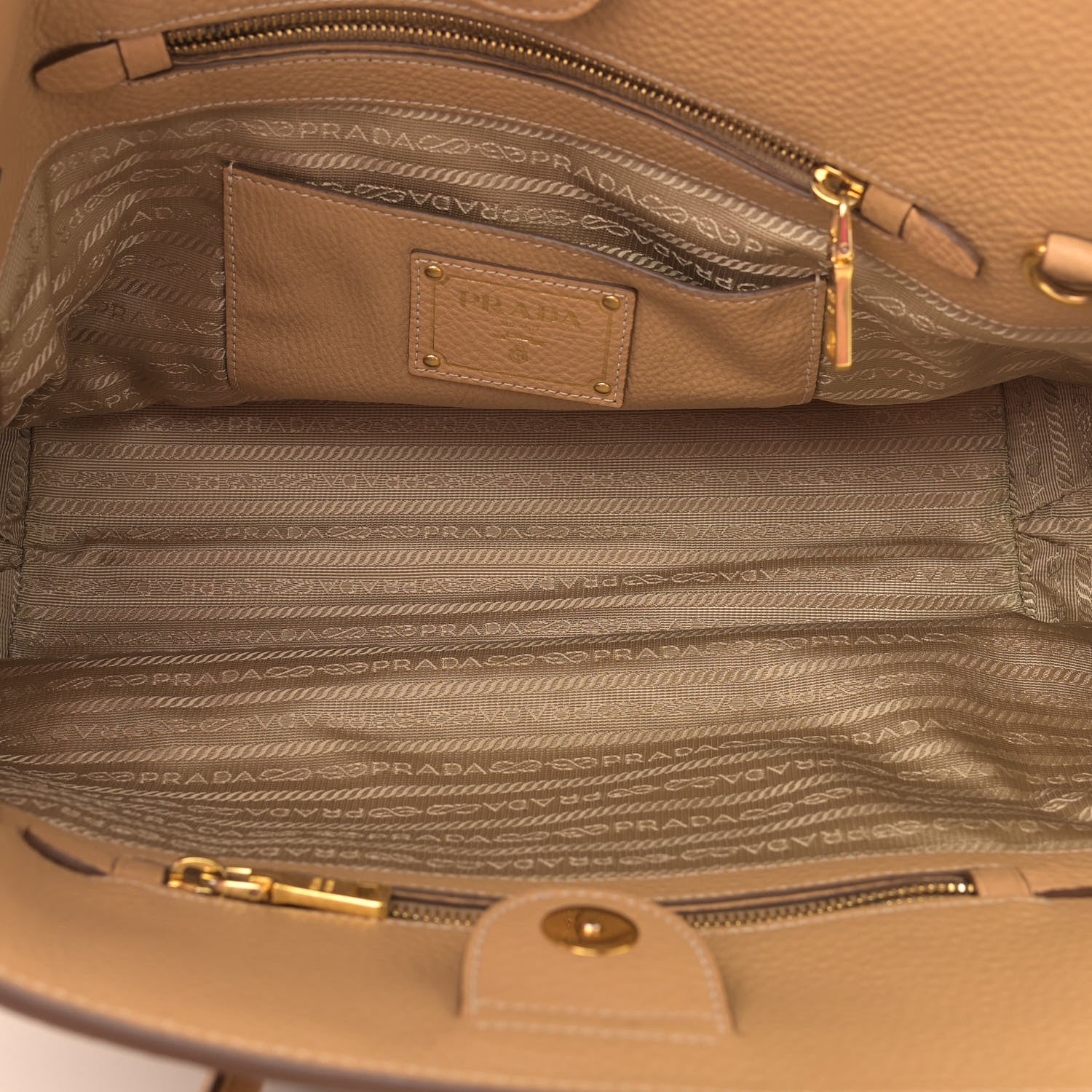 Prada Vitello Daino Shopping Tote Sughero 5 of 15