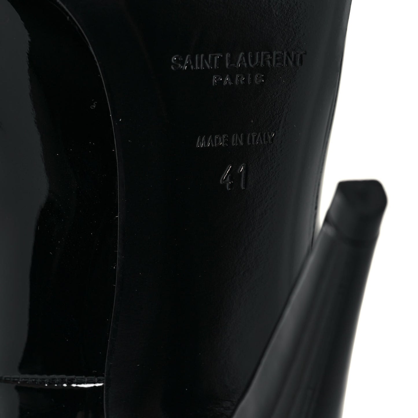 Patent Calfskin Kiki 100 Pumps 41 Black