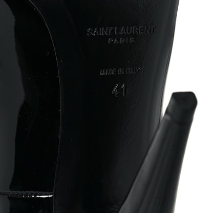 Saint Laurent Patent Calfskin Kiki 100 Pumps 41 Black 6 of 10