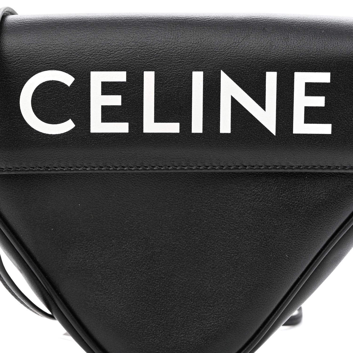 Celine Smooth Calfskin Triangle Crossbody Bag Black 8 of 11