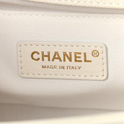 Chanel Caviar Quilted Medium Boy Flap White 5 of 9