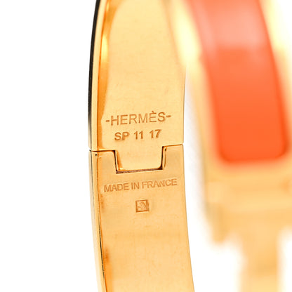 Hermes Enamel Narrow Clic Clac H Bracelet GM Orange 3 of 3