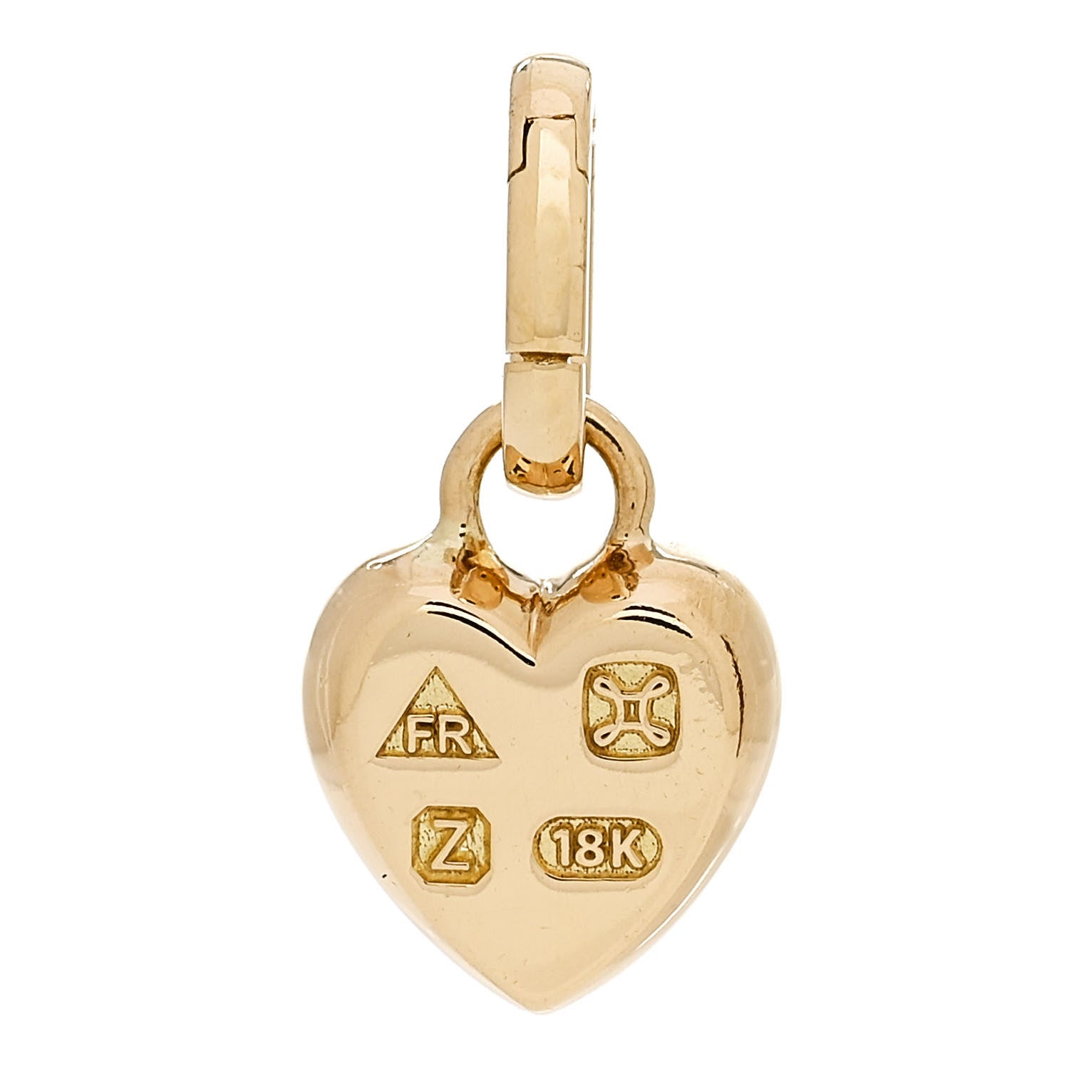 Foundrae 18K Yellow Gold True Love Heart Petite Ingot Medallion Pendant 3 of 5