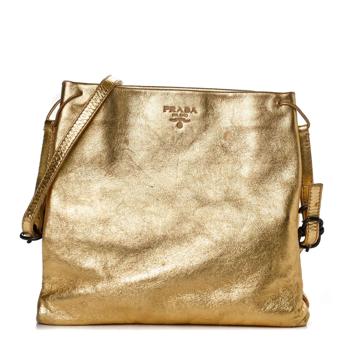 Metallic Nappa Crossbody Gold