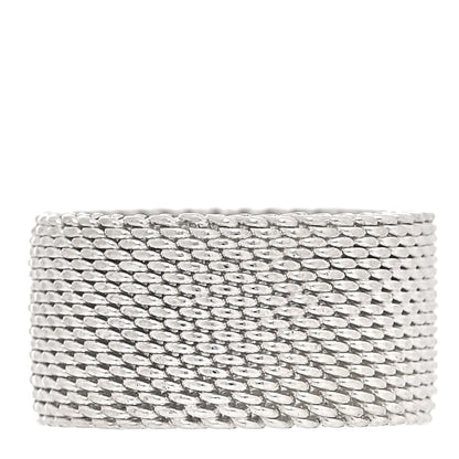 Tiffany Sterling Silver Somerset Mesh Ring 45 3.25 3 of 4