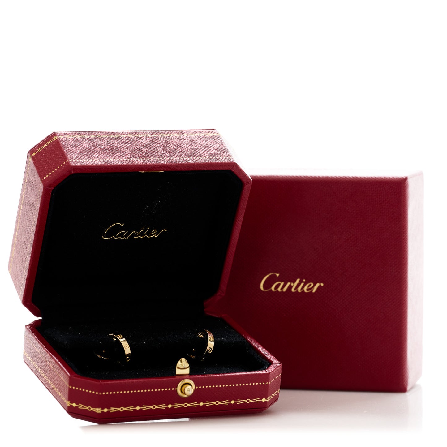 18K Yellow Gold Small LOVE Hoop Earrings