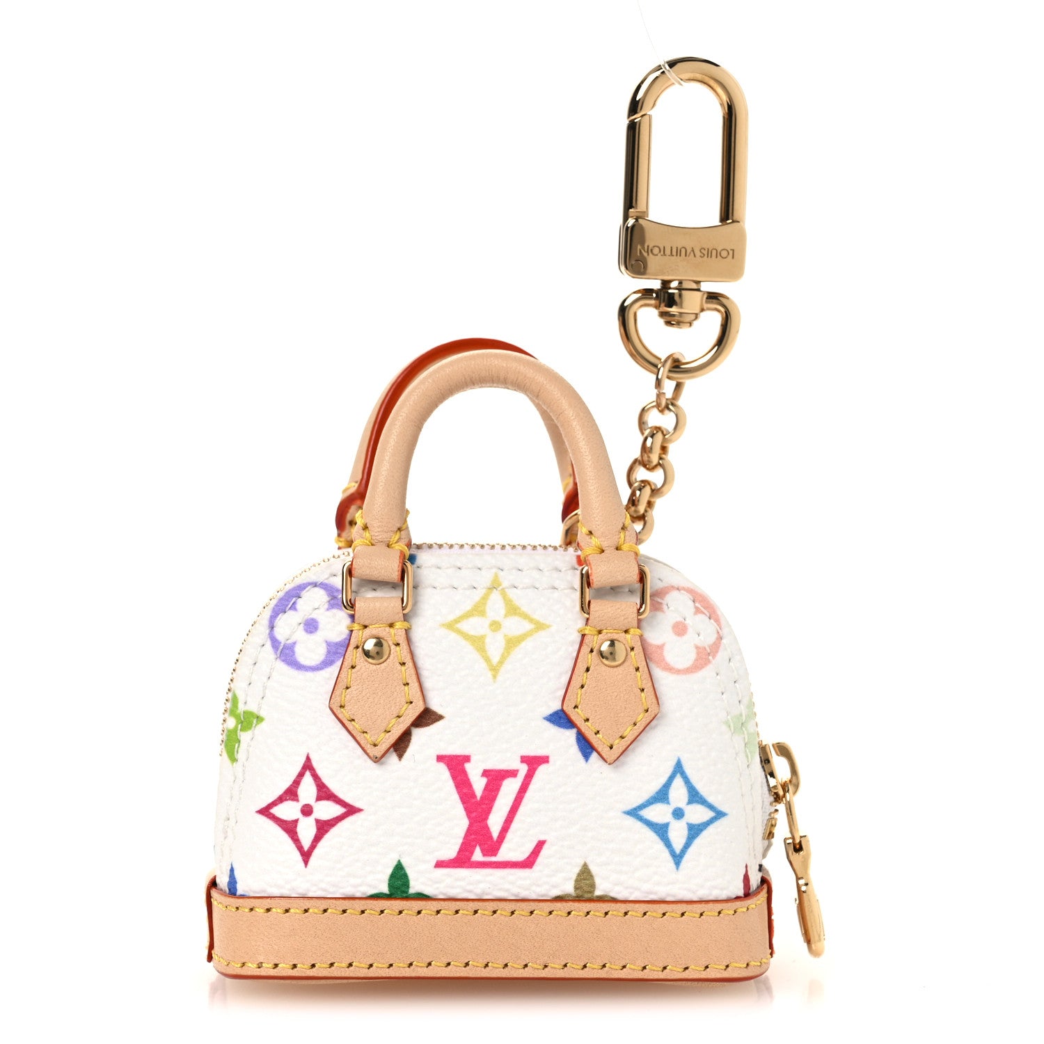Louis Vuitton LV x TM Monogram Multicolor Micro Alma Bag Charm White 1 of 7