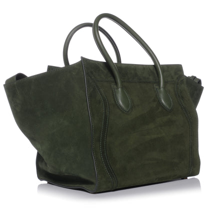 Celine Suede Small Phantom Luggage Olive 3 of 10