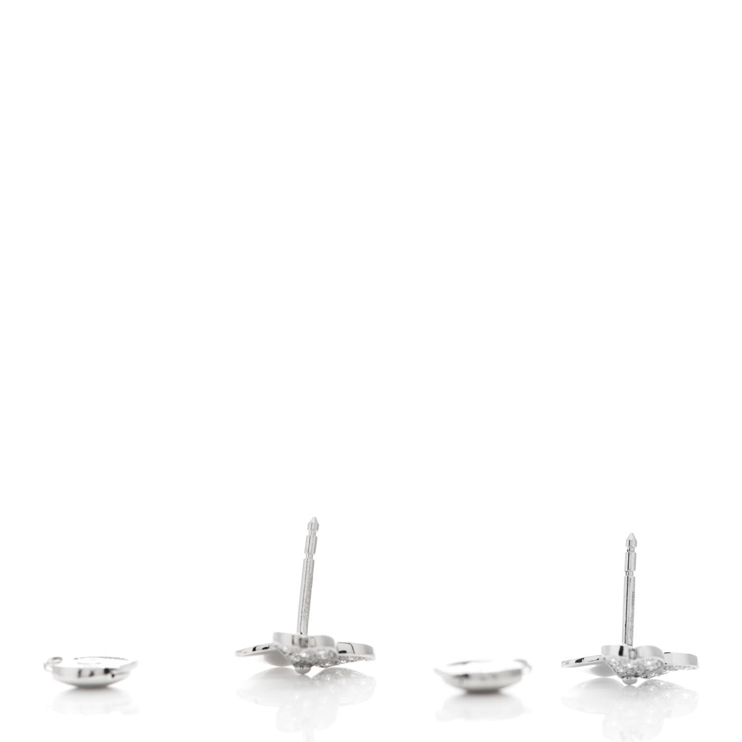 Tiffany Platinum Diamond Paper Flowers Earrings 3 of 5