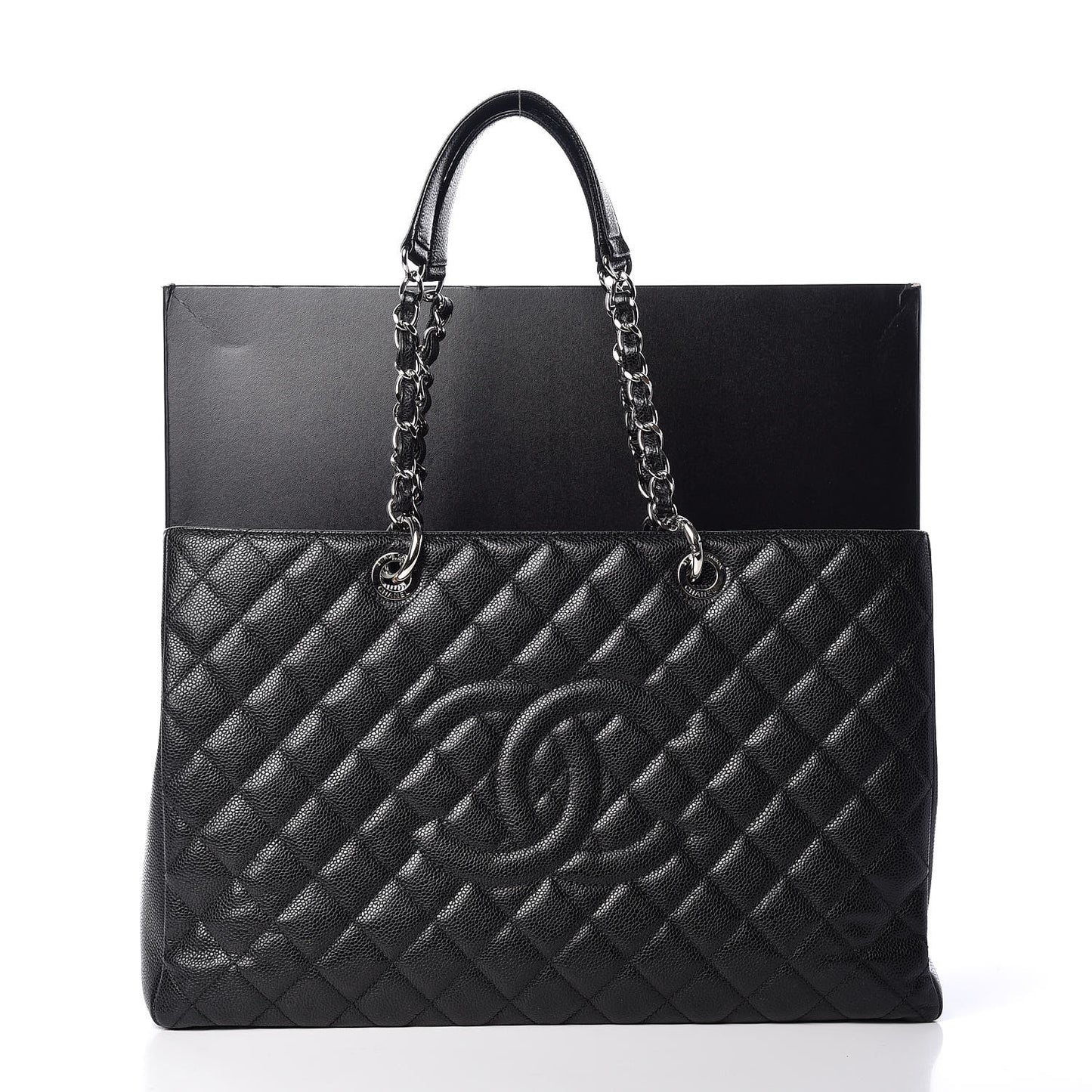 Caviar Quilted XL Grand Shopping Tote GST Black