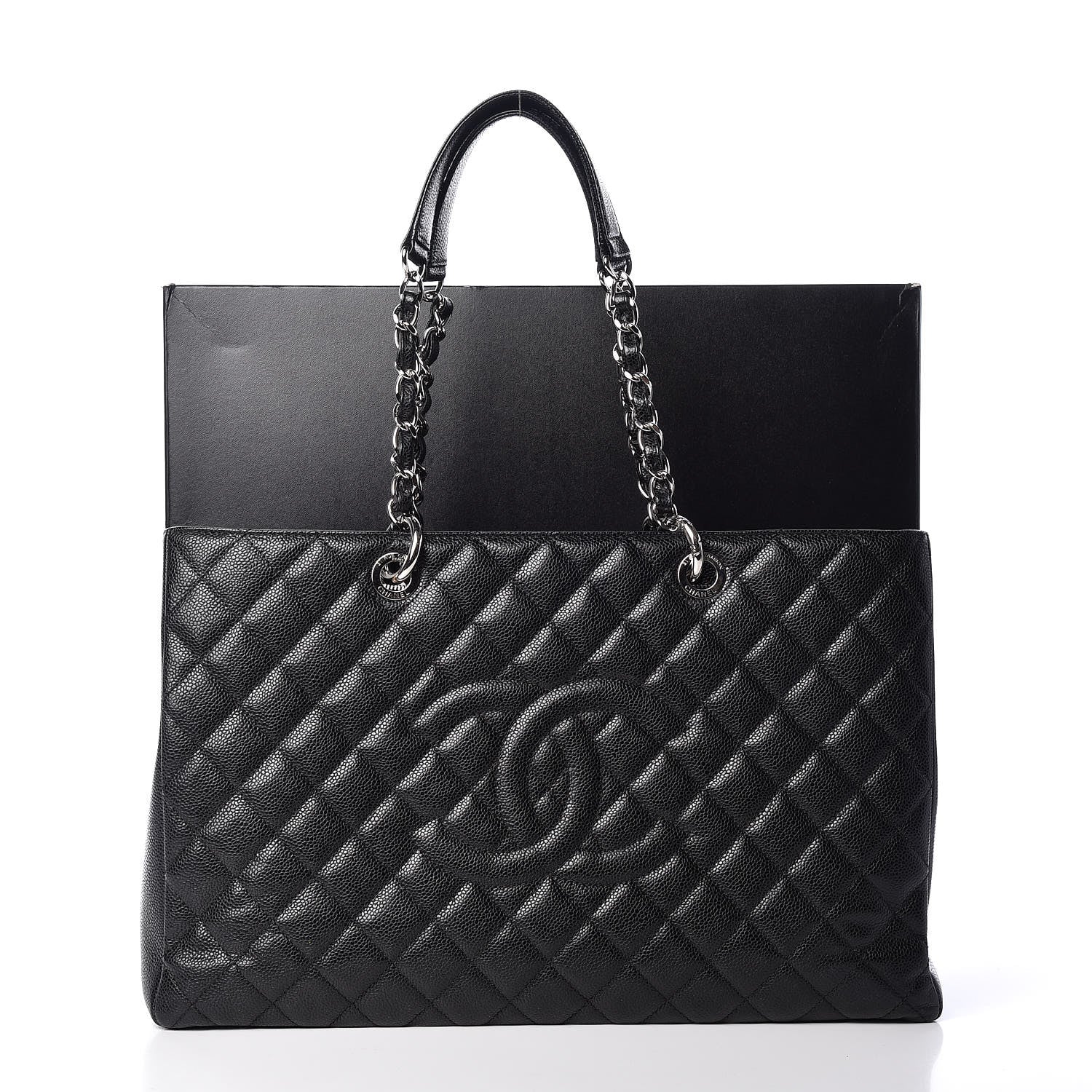 Chanel Caviar Quilted XL Grand Shopping Tote GST Black 11 of 11