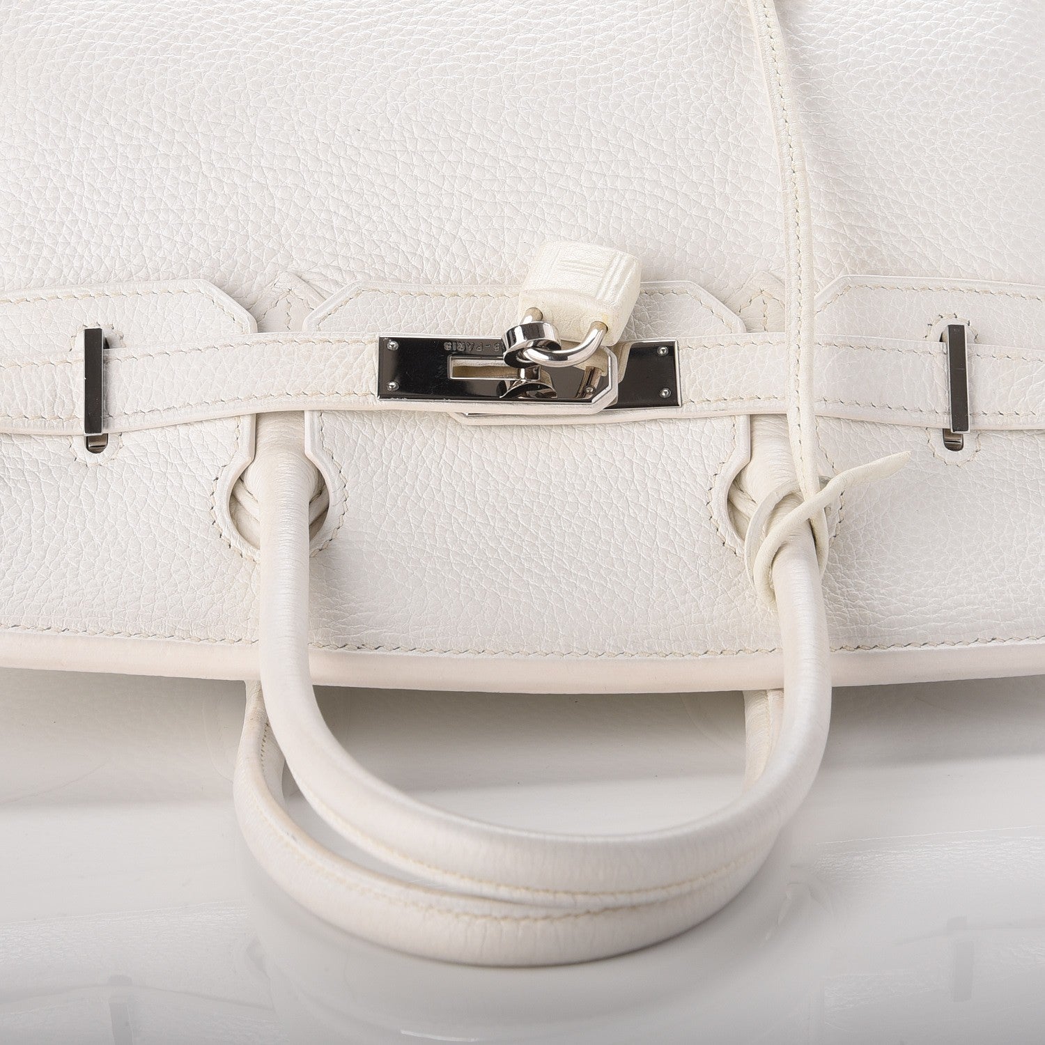 Hermes Taurillon Clemence Birkin 30 White 34 of 44