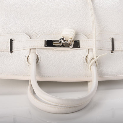 Hermes Taurillon Clemence Birkin 30 White 34 of 44