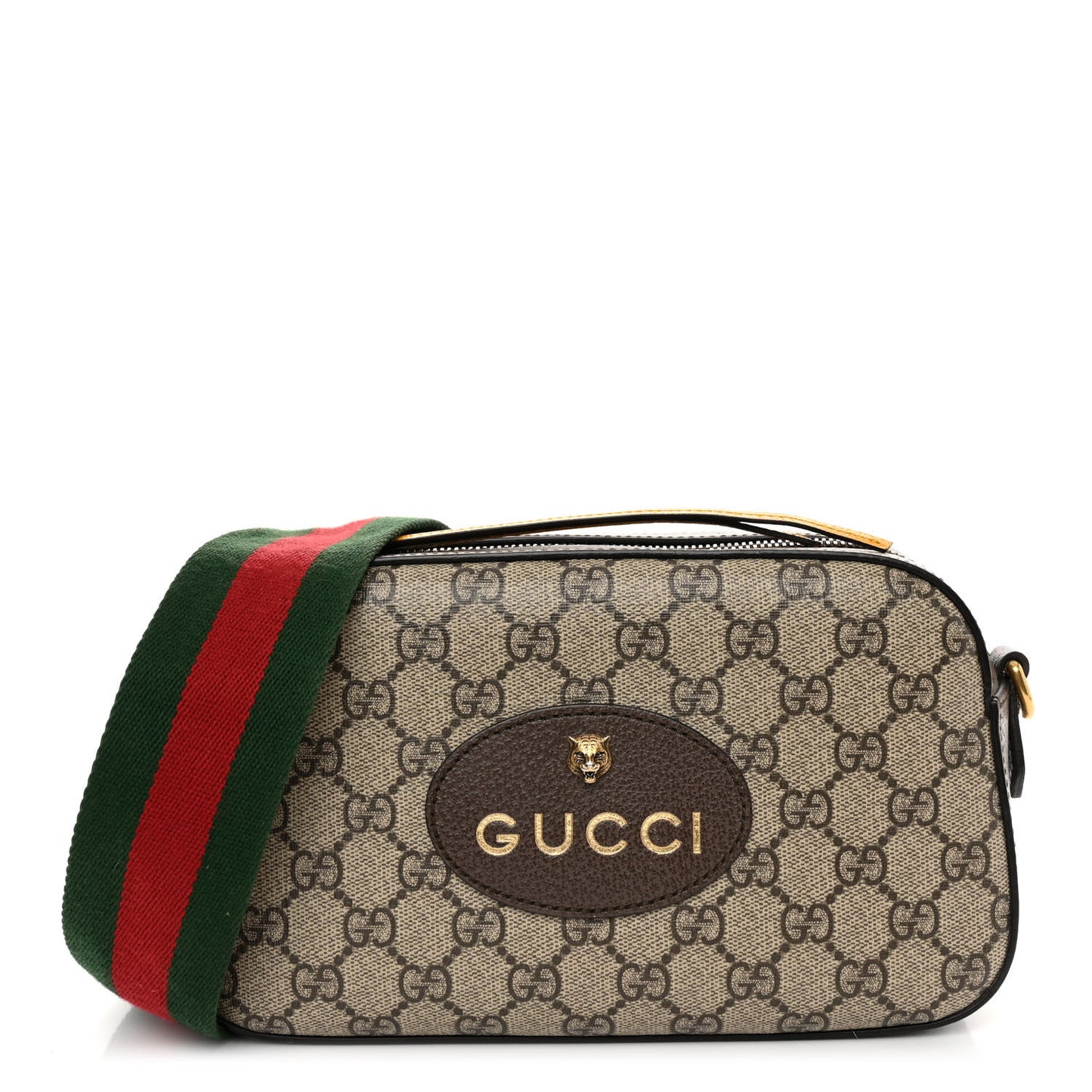 GG Supreme Monogram Web Neo Vintage Shoulder Bag Beige New Acero Crop