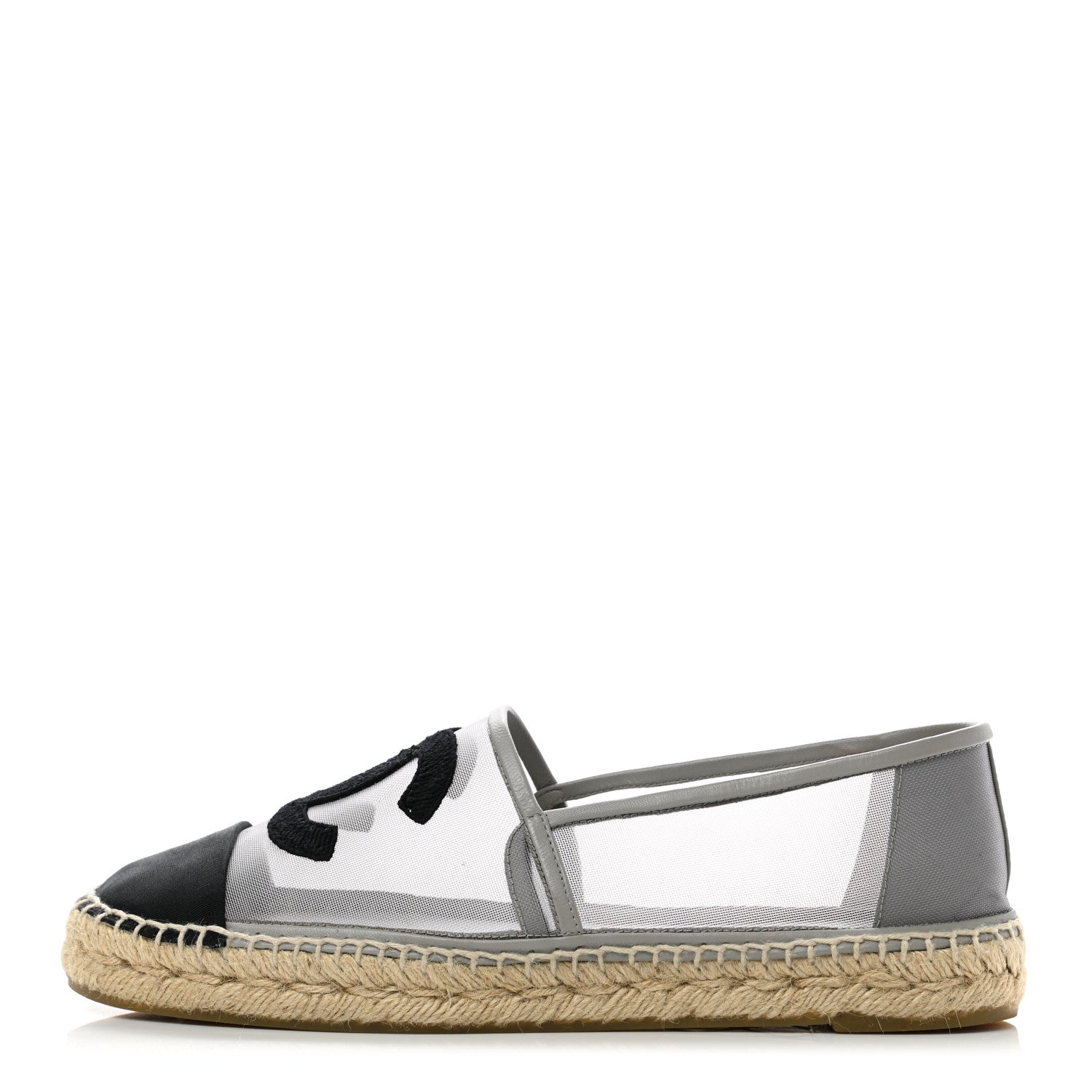 Chanel Mesh Grosgrain CC Espadrilles 41 Grey 1 of 6