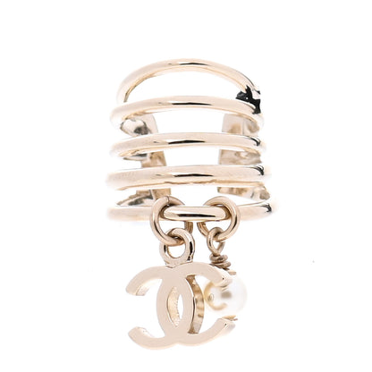 Chanel Pearl CC Single Ear Cuff Gold 1 of 5
