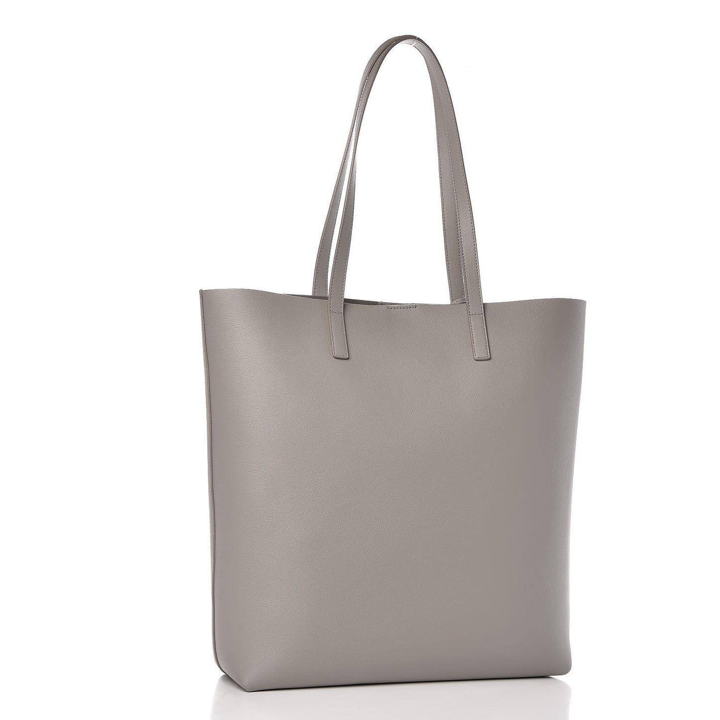 Calfskin Medium Shopping Tote Oyster Grey