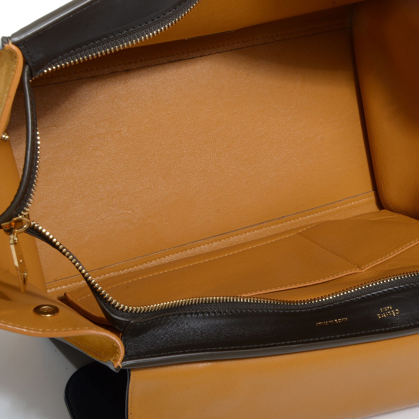 Smooth Calfskin Suede Medium Tri-Color Trapeze Mustard
