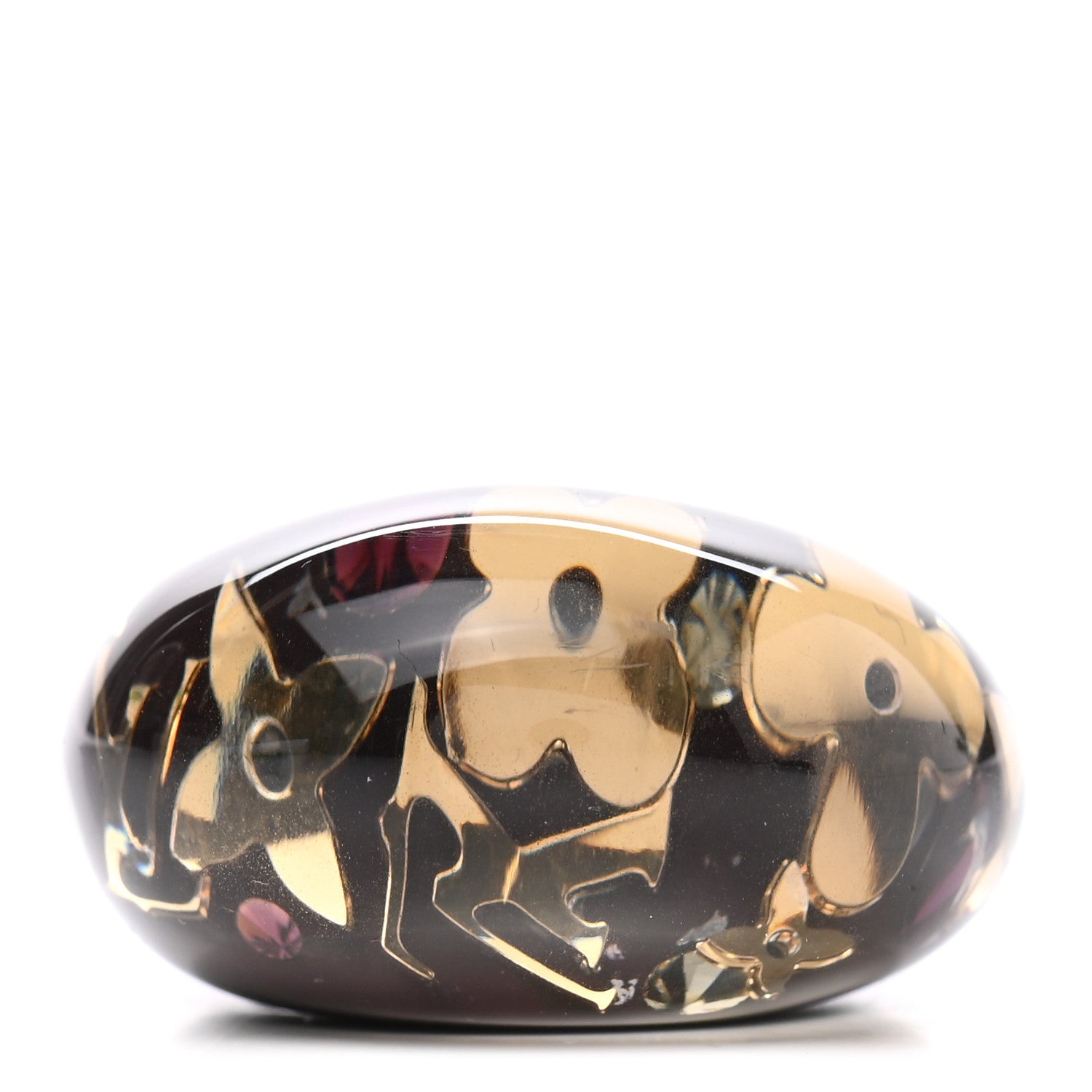Louis Vuitton Resin Swarovski Crystal Inclusion Ring 6 Amarante 1 of 3