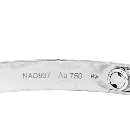 Cartier 18K White Gold 4 Diamond Love Bracelet 19 6 of 10