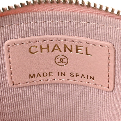 Chanel Quilted Chanel 19 Zip Card Holder Wallet Light Pink 6 of 7
